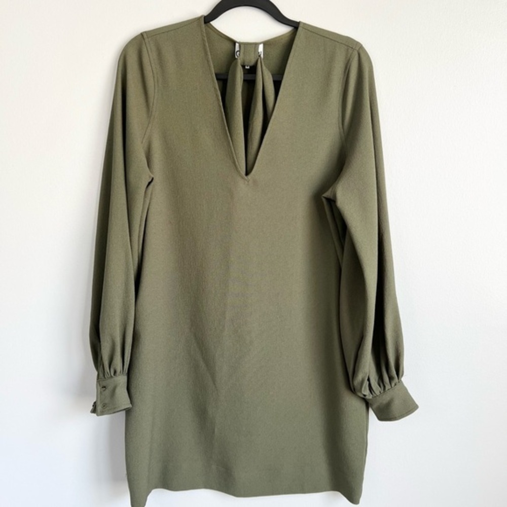 GANNI Size 34 (US 4) • Green Belted Mini Dress.